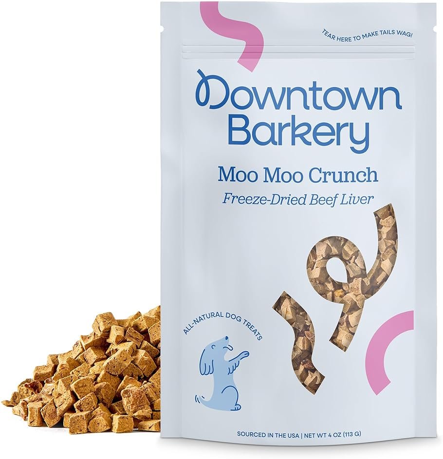 Downtown Barkery Freeze Dried Dog Treats - Single Ingredient, Low Calorie, Rich in Vitamins and Minerals - All Natural - Freeze Dried Beef Liver Dog Treats, 4 Oz - Product Image