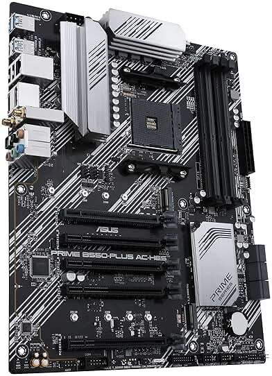 ASUS Prime B550-PLUS AC-HES AMD AM4 (3rd Gen Ryzen) ATX Motherboard (Dual M.2, PCIe4.0, WIFI5, 1Gb Ethernet, SATA 6 Gbps, USB 3.2 Gen 2 Type-C, Front USB 3.2 Gen 1 Type-C and CEC Tier II Ready) - Image 3
