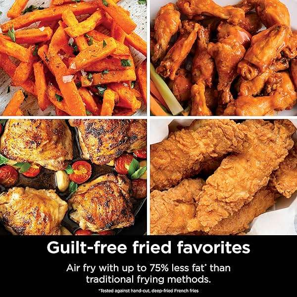 Ninja Air Fryer, 10QT DoubleStack XL 2-Basket, Compact Design, Cooks 5lb Whole Chicken, Feeds Up to 8 People, 6-in-1 Air Fryer, Roast, Bake & More, Easy to Clean, Dishwasher Safe Parts, Grey, SL401 - Image 13