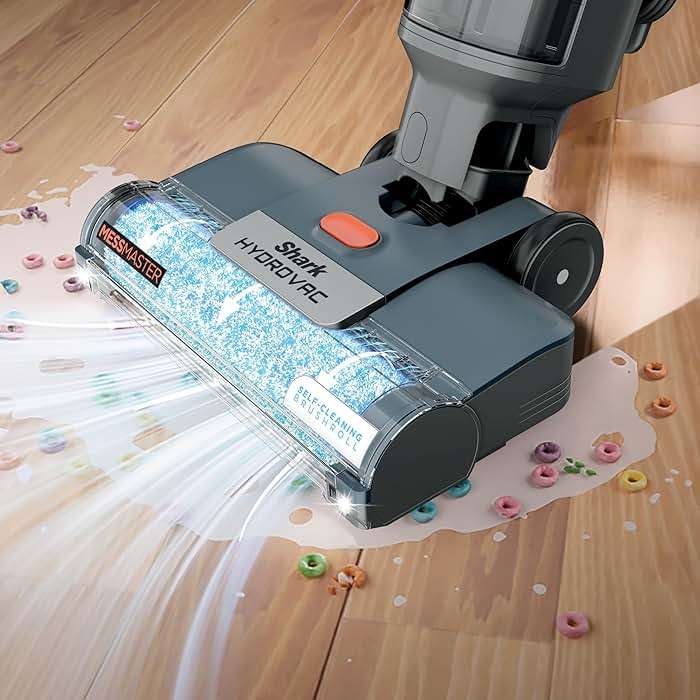 Shark HydroVac MessMaster Wet Dry Corded Vacuum Cleaner, 3-in-1 Multi-Surface Vacuum Mop & Self-Cleaning System, Lightweight, Powerful Suction, for Hard Floors & Area Rugs, Navy, WD161 - Image 2