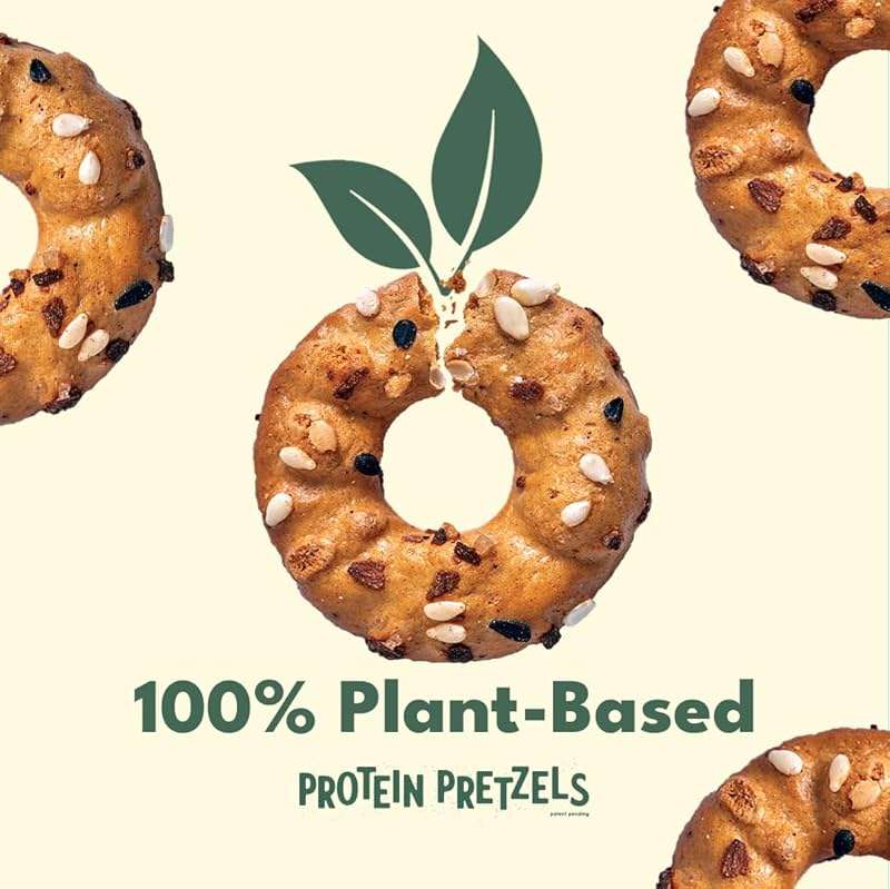 CRISP POWER Protein Pretzels, Everything, 28G Protein, High Protein Snack, High Fiber, Low Carb Crunchy Pretzel Snacks, No Added Sugar, 1.75 oz Bags, 6 Pack, Vegan, Keto - Image 4