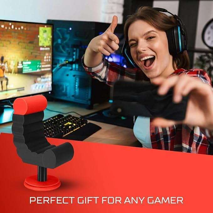 VELENTI Gamer Chair Phone Stand - Phone Holder for Smartphones, Kindles Up to 19 cm Tall - Fun Gaming Accessories for Gamers - Useful Gamer Gadgets - Lovely Birthday Gift for Gamers - Image 4