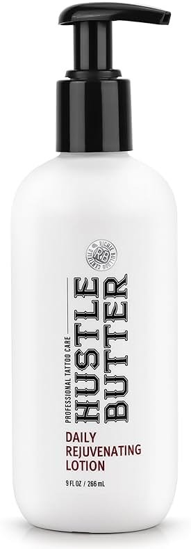 Hustle Butter Tattoo Aftercare - Daily Moisturizing Lotion - Naturally Derived Vegan Cruelty Free - Everyday All Over Use for Tattoos - 9 fl oz - Product Image