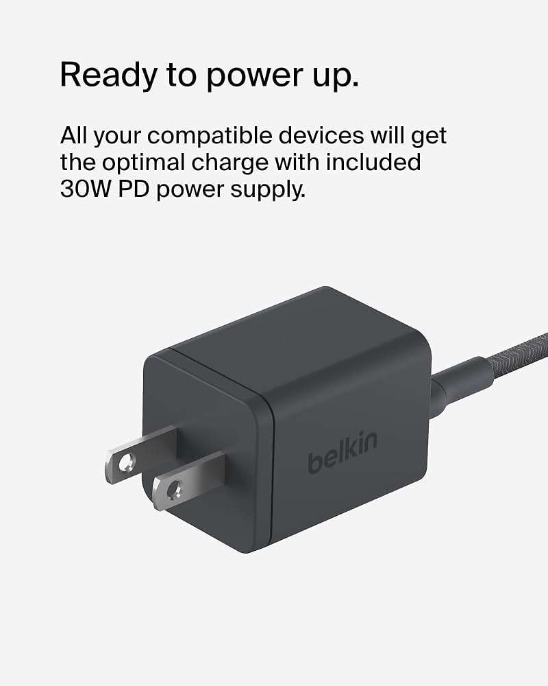 Belkin 2-in-1 MagSafe Wireless Charging Dock 15W Fast Charge iPhone Charger Compatible with iPhone 17, 16, 15, and 14 Series, AirPods, Pixel 10, and Other MagSafe Enabled Devices, PSU Included - Black - Image 6