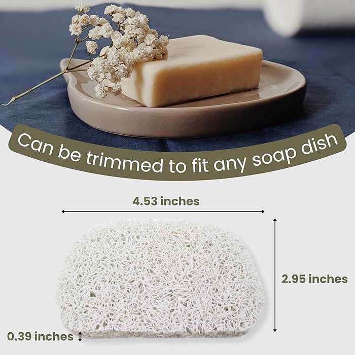 Gadgetime USA Soap Saver Pad - 6 Pack Soap Holder for Kitchen & Bathroom Use - Durable Non Slip Soap Dish, Shampoo Bar & Dish Soap - Large Size & Easy to Wash - Perfect for Travel - Self Draining - Image 2