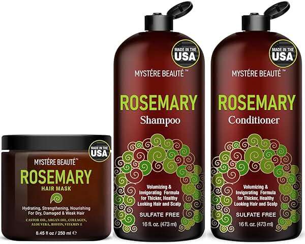Rosemary Shampoo, Gifts for Women, Unique Gifts for Women, Best Friend Birthday Gifts, Funny Birthday Gifts for Women,Friendship Gifts for Women Friends, Rosemary Shampoo and Conditioner & Hair Mask - Image 1
