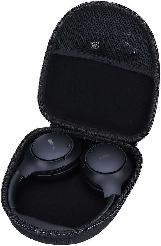 Lebakort Headphone Case Compatible with KVIDIO/TOZO/BERIBES/JLab/Raycon Over-Ear Headphones, Universal Portable Travel Organizer (Black Case) - Image 1