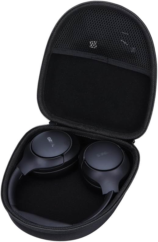 Lebakort Headphone Case Compatible with KVIDIO/TOZO/BERIBES/JLab/Raycon Over-Ear Headphones, Universal Portable Travel Organizer (Black Case) - Product Image
