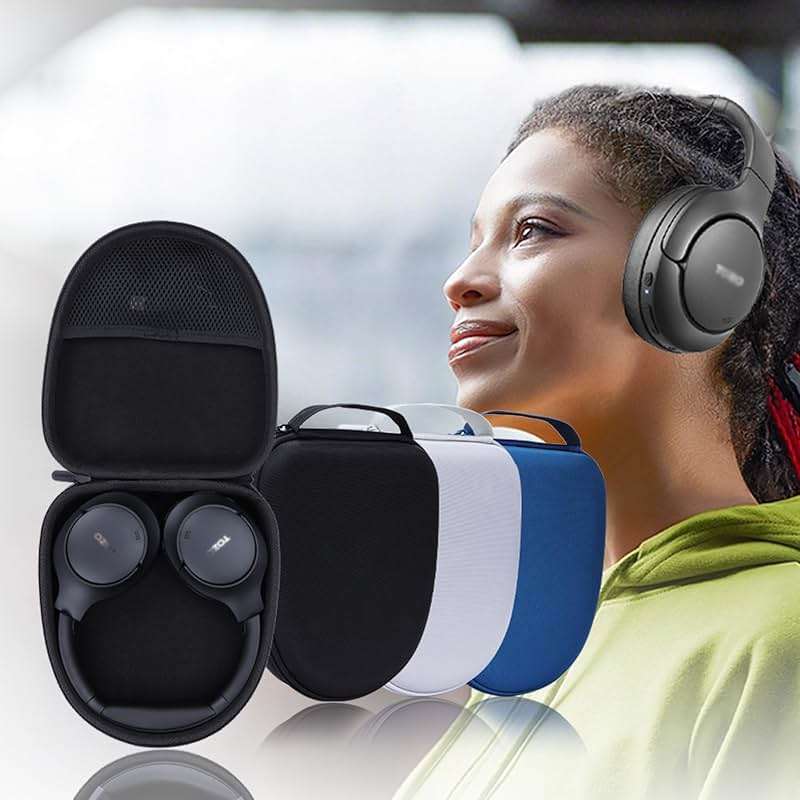 Lebakort Headphone Case Compatible with KVIDIO/TOZO/BERIBES/JLab/Raycon Over-Ear Headphones, Universal Portable Travel Organizer (Black Case) - Image 9