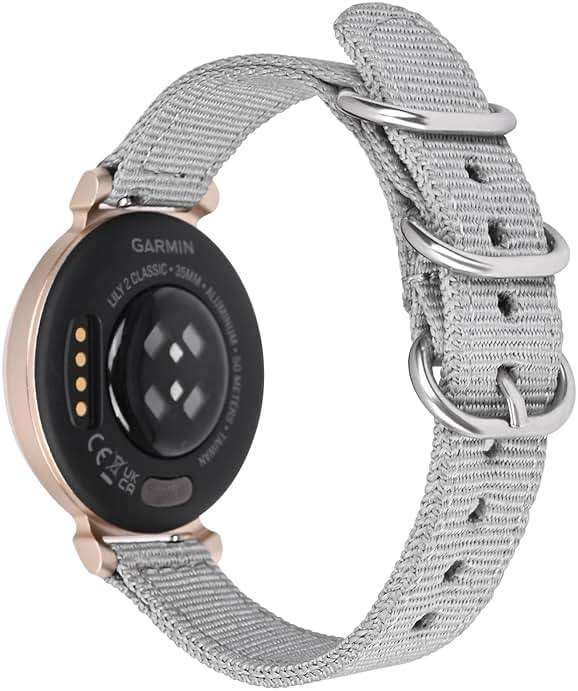 C2D JOY Canvas Nylon Band Compatible with Garmin Lily 2/Lily 2 Active Watch Replacement Bands for women (4.3-7.8inch) - Image 1