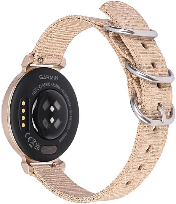 C2D JOY Canvas Nylon Band Compatible with Garmin Lily 2/Lily 2 Active Watch Replacement Bands for women (4.3-7.8inch) - Image 2