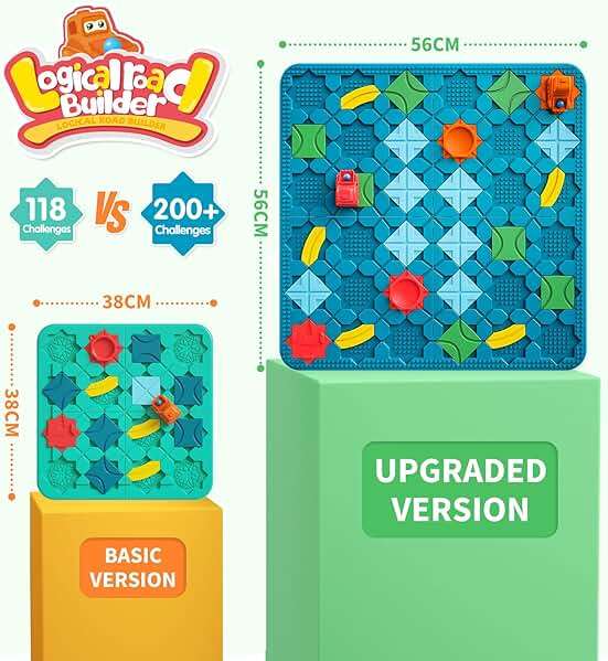 Kids Toys STEM Board Games - Large Size Logical Road Builder Educational Brain Teasers Puzzles Toys, Preschool Learning Montessori Big Board Maze Birthday Gifts Kids Boys Girls Age 4-8 Year Old - Image 2