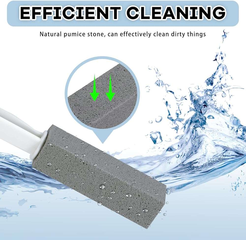 ARZQUT 2 Packs Pumice Cleaning Stone with Extra Long Handle, Pumice Stone for Toilet Bowl Cleaning for Cleaning Toilets, Bathtubs, Grills, Swimming Pools, Sinks - Image 4
