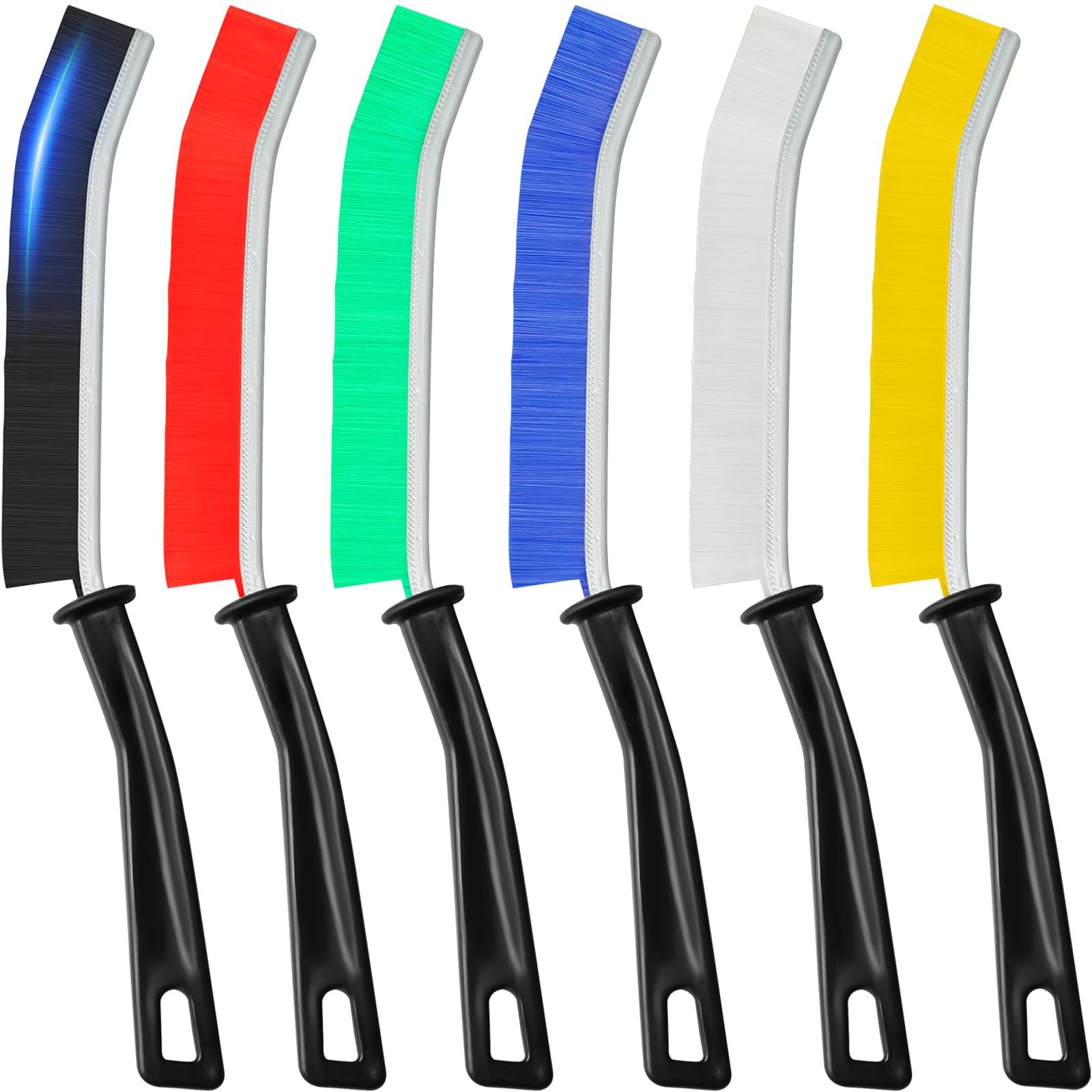 6Pcs Hard Bristle Crevice Cleaning Brush, Multifunctional Premium Crevice Cleaning Tool, Designed for Cleaning Narrow Spaces, Suitable for Toilet, Faucets,Kitchen,Grout, KOSPRIE - Product Image