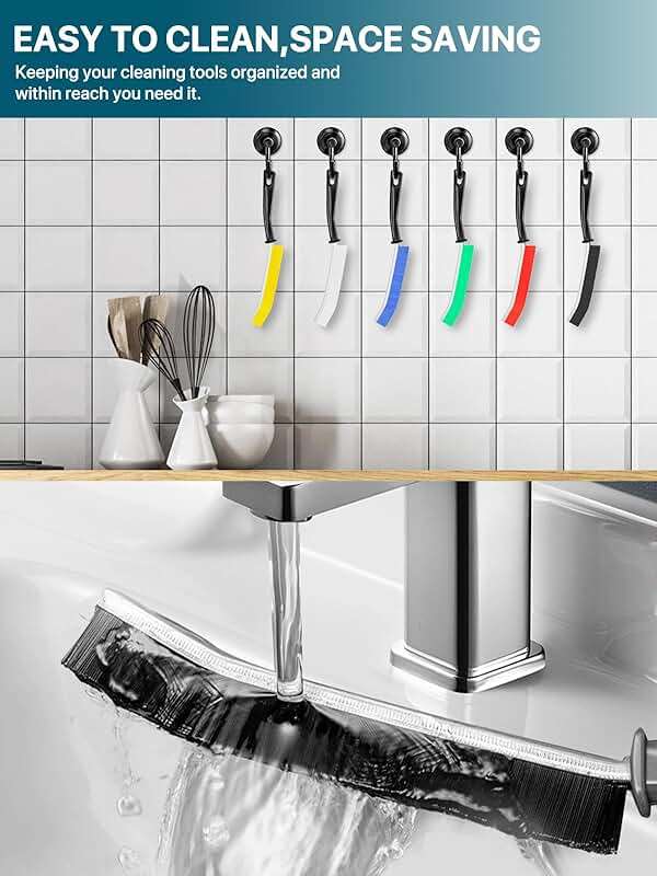 6Pcs Hard Bristle Crevice Cleaning Brush, Multifunctional Premium Crevice Cleaning Tool, Designed for Cleaning Narrow Spaces, Suitable for Toilet, Faucets,Kitchen,Grout, KOSPRIE - Image 6