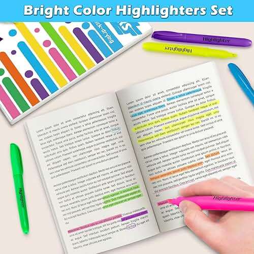 Duchong 30 Count Highlighters Assorted Colors, No Bleed Highlighter Markers for Teacher Students, Classroom Must Have, School Supplies for Adult Kids - Image 4
