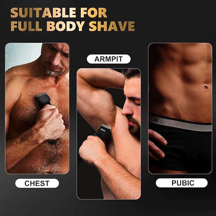 Ufree Bikini Trimmer Electric Razors for Women, Ceramic Blade Body Hair Trimmer, IPX7 Waterproof Rechargeable Lady Shaver, Personal Groomer for Legs & Pubic Hair, Gifts for Women, Black - Image 3