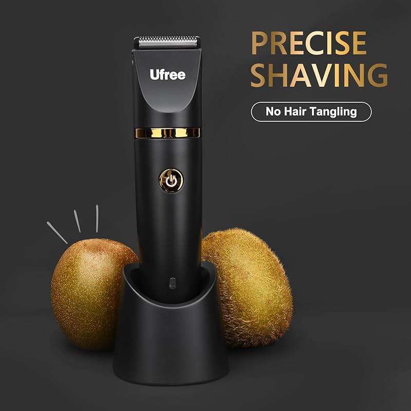 Ufree Bikini Trimmer Electric Razors for Women, Ceramic Blade Body Hair Trimmer, IPX7 Waterproof Rechargeable Lady Shaver, Personal Groomer for Legs & Pubic Hair, Gifts for Women, Black - Image 4