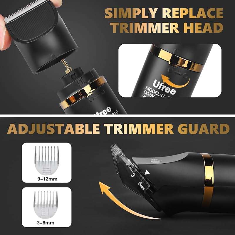 Ufree Bikini Trimmer Electric Razors for Women, Ceramic Blade Body Hair Trimmer, IPX7 Waterproof Rechargeable Lady Shaver, Personal Groomer for Legs & Pubic Hair, Gifts for Women, Black - Image 7