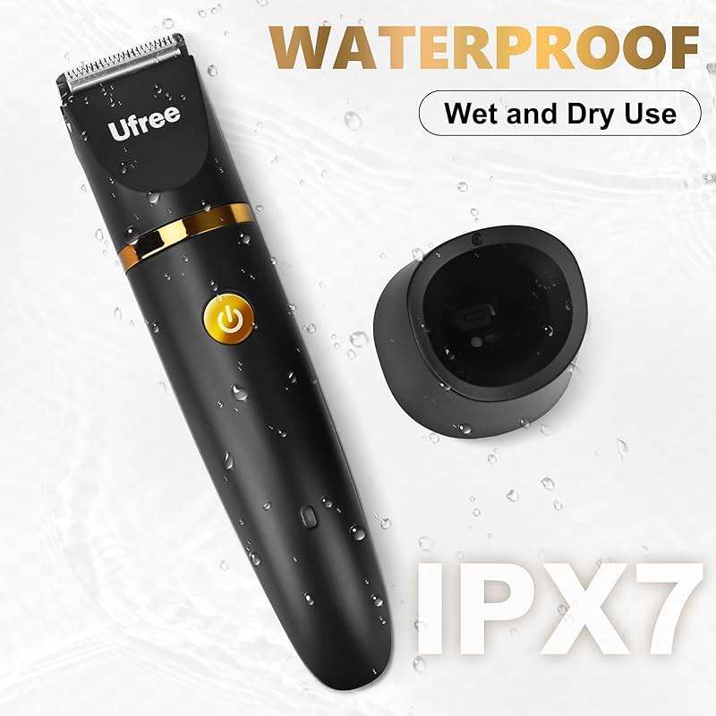 Ufree Bikini Trimmer Electric Razors for Women, Ceramic Blade Body Hair Trimmer, IPX7 Waterproof Rechargeable Lady Shaver, Personal Groomer for Legs & Pubic Hair, Gifts for Women, Black - Image 8
