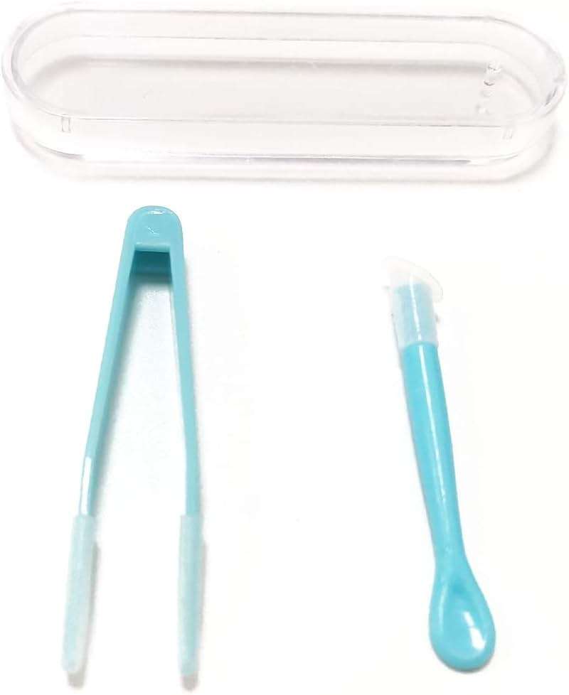 JJLFresheners Blue Contact Applicator,Contact Lens Remover Tool,Inserter+Tweezer with Soft Tip,for Contact Lens Cases Health and Household - Image 1