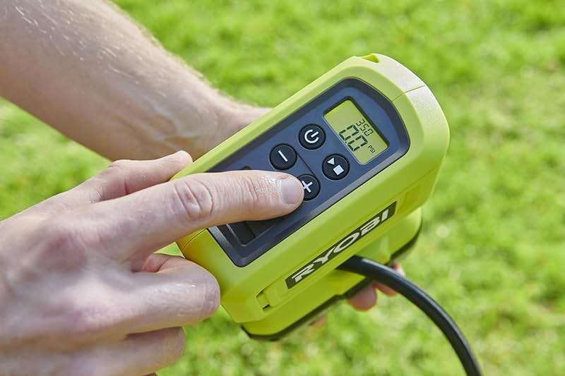 Ryobi - 18 V One+ 11 Bar Wireless Compressor - Tyre and Ball Inflation - Comes with 3 Tips (without Battery) - RPI18 - Image 2