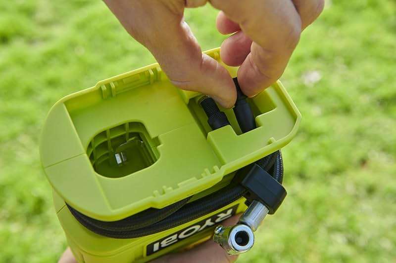 Ryobi - 18 V One+ 11 Bar Wireless Compressor - Tyre and Ball Inflation - Comes with 3 Tips (without Battery) - RPI18 - Image 7