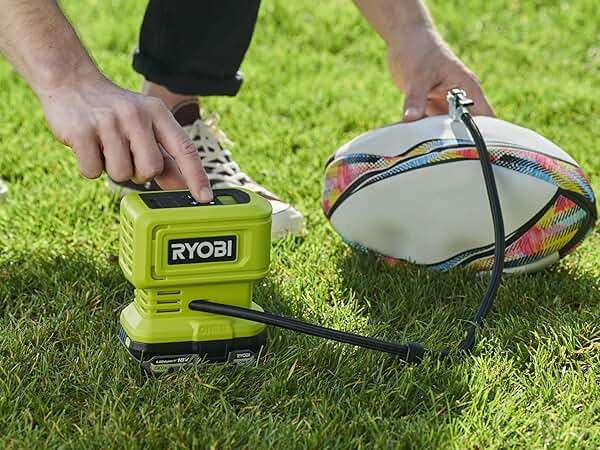 Ryobi - 18 V One+ 11 Bar Wireless Compressor - Tyre and Ball Inflation - Comes with 3 Tips (without Battery) - RPI18 - Image 9