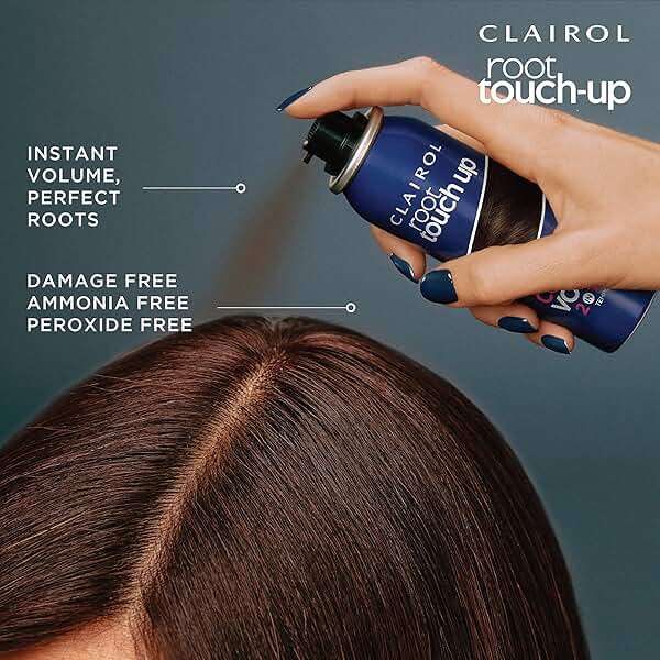 Clairol Root Touch-Up Color + Volume 2-in-1 Temporary Hair Coloring Spray, Dark Brown Hair Color, Pack of 2 - Image 5