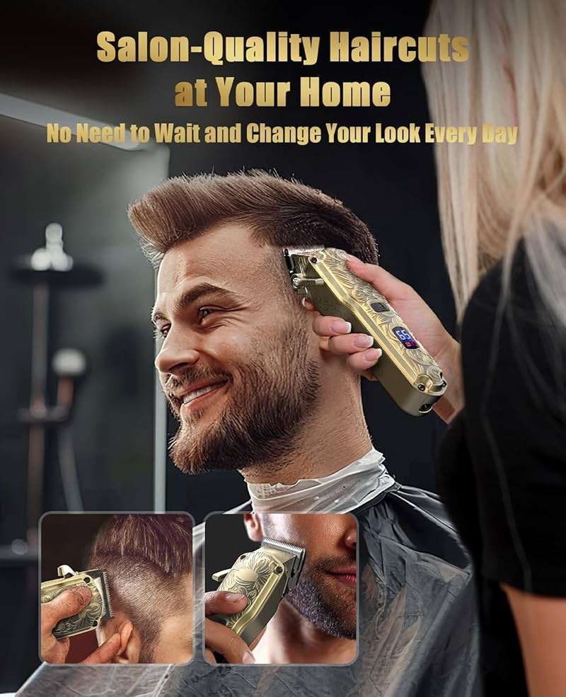 Jack & Rose Cordless Hair Clippers, Mens Hair Clippers, Wireless Clippers for Men, Barber kit Professional Clippers for Men - Image 5