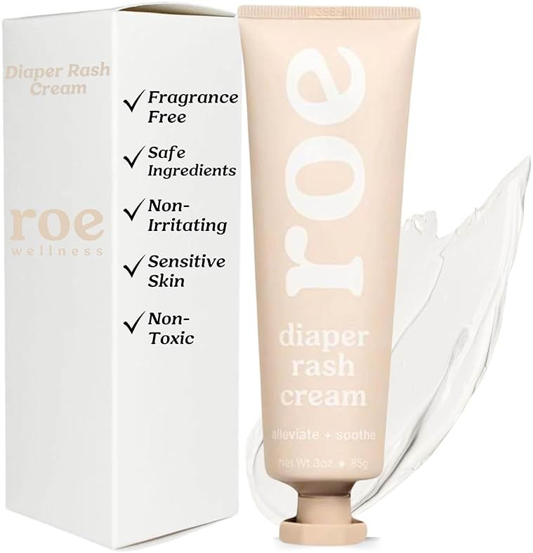 Roe Wellness- Diaper Rash Cream Paste Ointment W/Zinc Oxide | Maximum Strength Diaper Rashes Soothing Cream, Ointment for Babies - Product Image