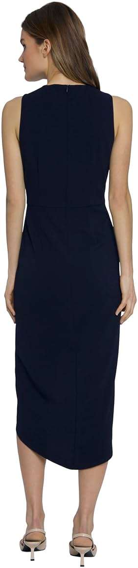 Maggy London Women's Sleeveless Jewel Neck Asymmetrical Midi for Wedding Guest | Cocktail Dress for Women - Image 3