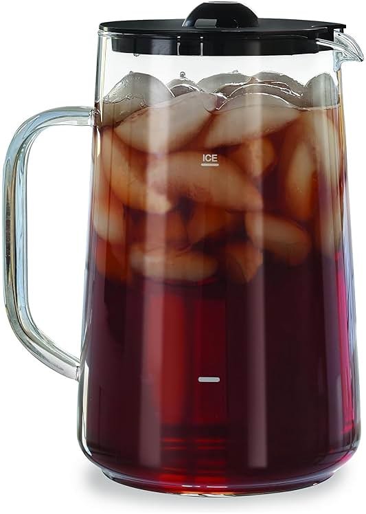 Iced Tea Pitcher With Lid for Litifo Iced Tea & Coffee Maker, 2.5-quart, Glass - Product Image