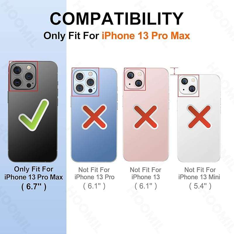 HOOMIL Case for iPhone 13 Pro Max 6.7-Inch, Non-Yellowing, Drop Protection, Anti-Scratch Transparent Hard Back Phone Cover - Crystal Clear - Image 3