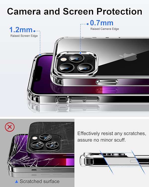 HOOMIL Case for iPhone 13 Pro Max 6.7-Inch, Non-Yellowing, Drop Protection, Anti-Scratch Transparent Hard Back Phone Cover - Crystal Clear - Image 6