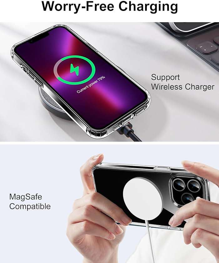 HOOMIL Case for iPhone 13 Pro Max 6.7-Inch, Non-Yellowing, Drop Protection, Anti-Scratch Transparent Hard Back Phone Cover - Crystal Clear - Image 7