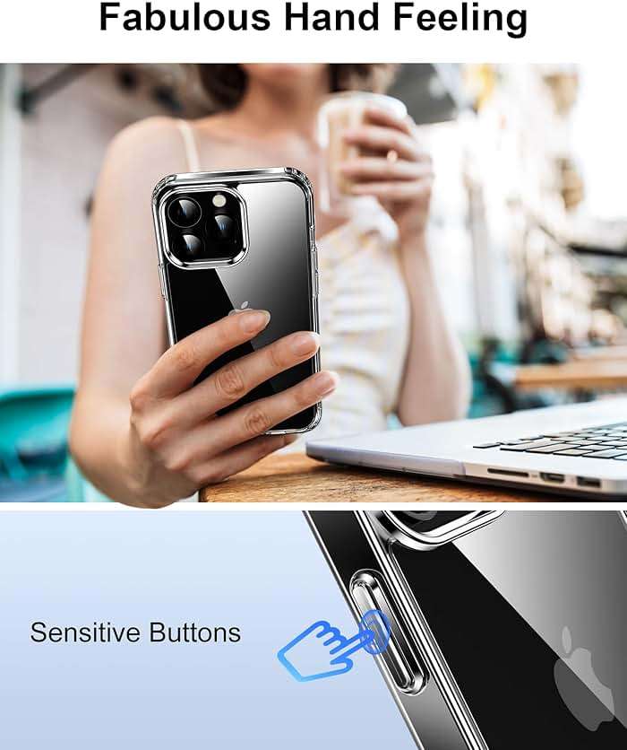 HOOMIL Case for iPhone 13 Pro Max 6.7-Inch, Non-Yellowing, Drop Protection, Anti-Scratch Transparent Hard Back Phone Cover - Crystal Clear - Image 8