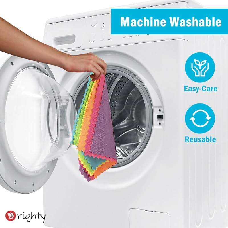 Orighty Microfiber Cleaning Cloth, 24 Pack Highly Absorbent Cleaning Rags, Household Cleaning Supplies, Reusable Lint Free Cloths Microfiber Rag for House, Kitchen, Car Care, 12x11 inch - Image 7