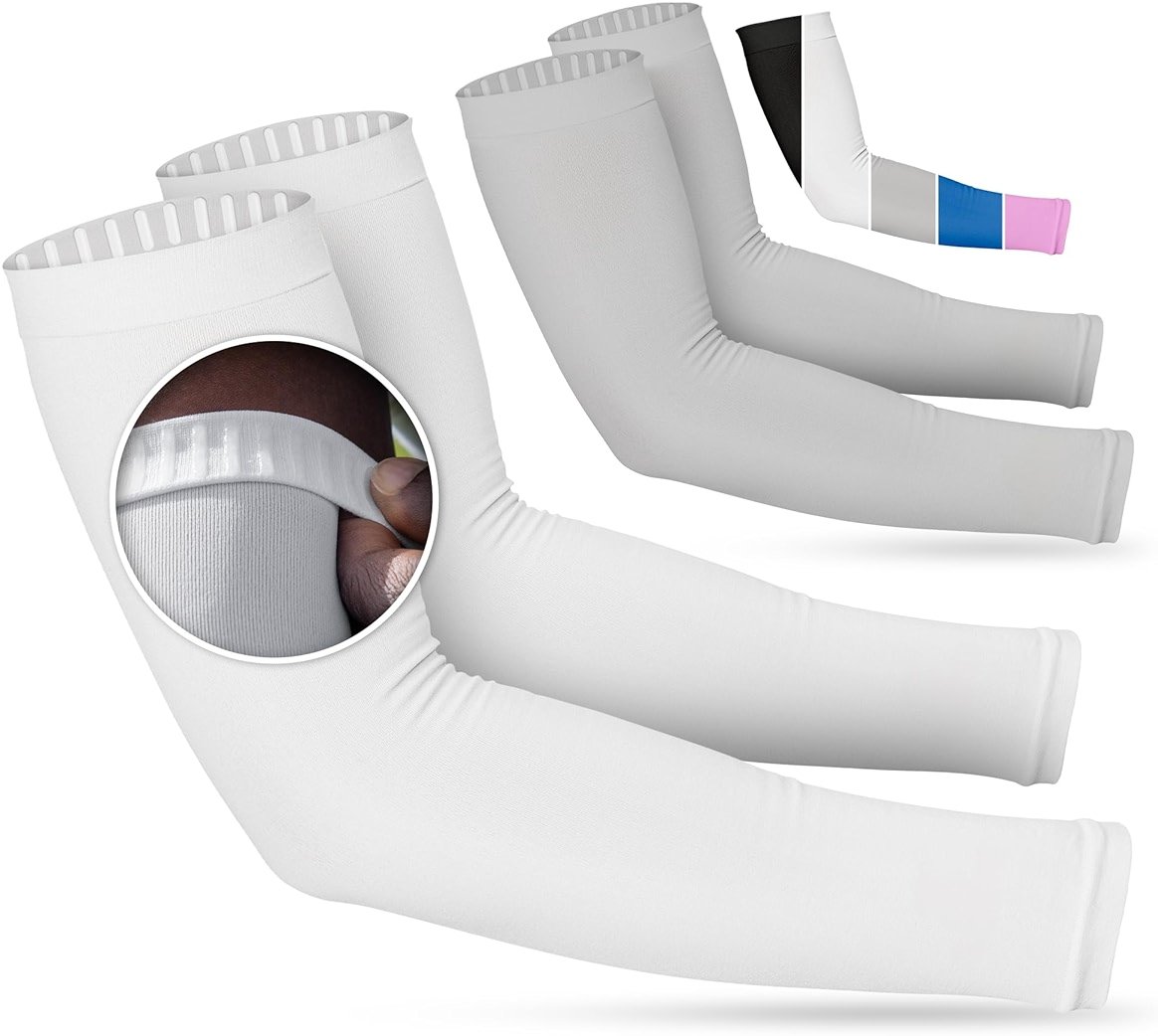 SportsTrail Cooling Arm Sleeves for Men & Women – Breathable, UV Sun Protection, Sports Arm Sleeves for Women, Men & Youth - Product Image
