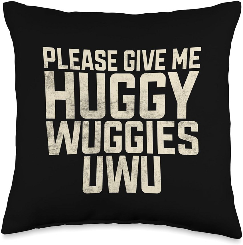 Please give me huggy Wuggies Uwu Furry Throw Pillow - Product Image