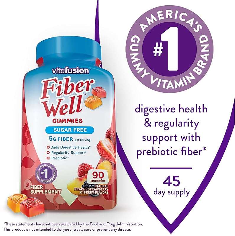 Senokot Extra Strength 36 Count and Vitafusion Fiber Well Sugar Free Fiber Supplement 90 Count - Image 6