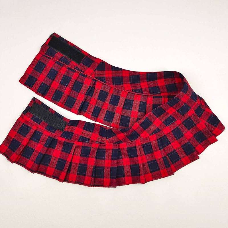 Jilneed Women Pleated Plaid Micro Mini Skirt Schoolgirl Cosplay Lingerie Skirts Sexy Role Playing Costume Outfit with Bow Tie - Image 2