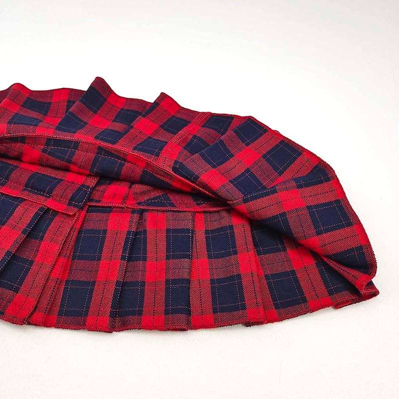 Jilneed Women Pleated Plaid Micro Mini Skirt Schoolgirl Cosplay Lingerie Skirts Sexy Role Playing Costume Outfit with Bow Tie - Image 4