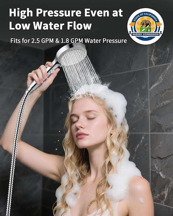 FASDUNT Shower Head with Handheld, High Pressure Handheld Shower Head with 80" Extra Long Stainless Steel Hose & Adjustable Bracket, Showerhead with ON/OFF Switch for Pets Bath - Image 8