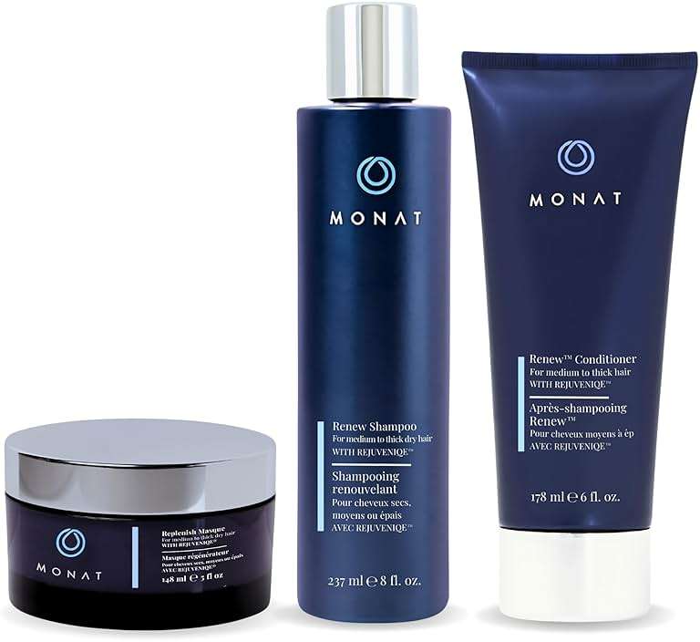 Renew™ Hydrating Hair Care System - Shampoo, Conditioner, and Masque System for Dry, Brittle Hair (8 oz/6 oz/5 oz) - Image 1