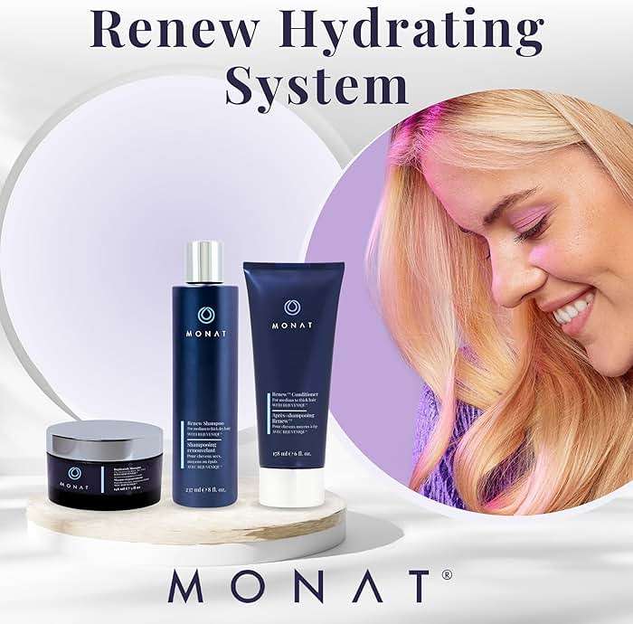 Renew™ Hydrating Hair Care System - Shampoo, Conditioner, and Masque System for Dry, Brittle Hair (8 oz/6 oz/5 oz) - Image 2