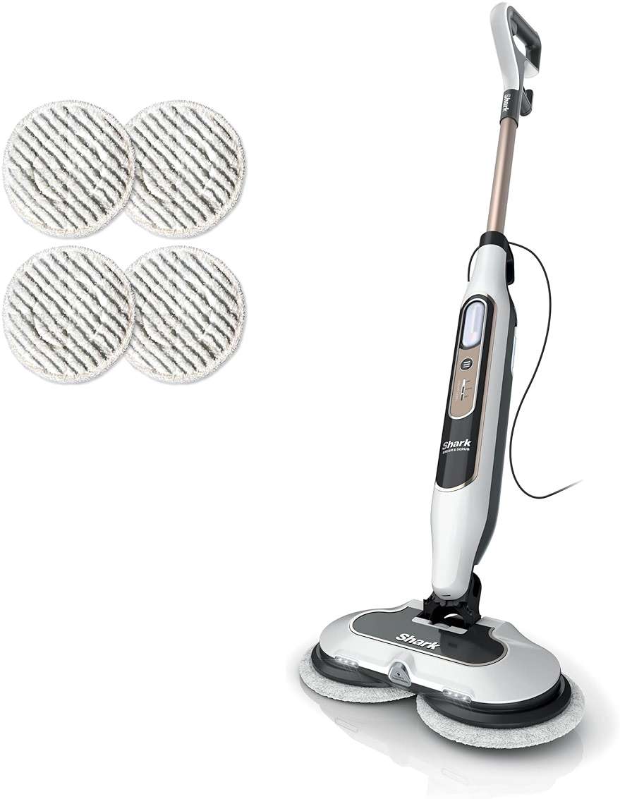 Shark Steam & Scrub with Steam Blaster Technology All-in-One Hard Floor Steam Mop with 3 Steam Modes & LED Headlights S8201, Rotator White - Image 1
