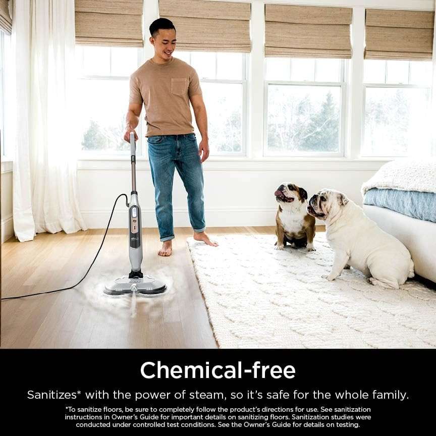 Shark Steam & Scrub with Steam Blaster Technology All-in-One Hard Floor Steam Mop with 3 Steam Modes & LED Headlights S8201, Rotator White - Image 3
