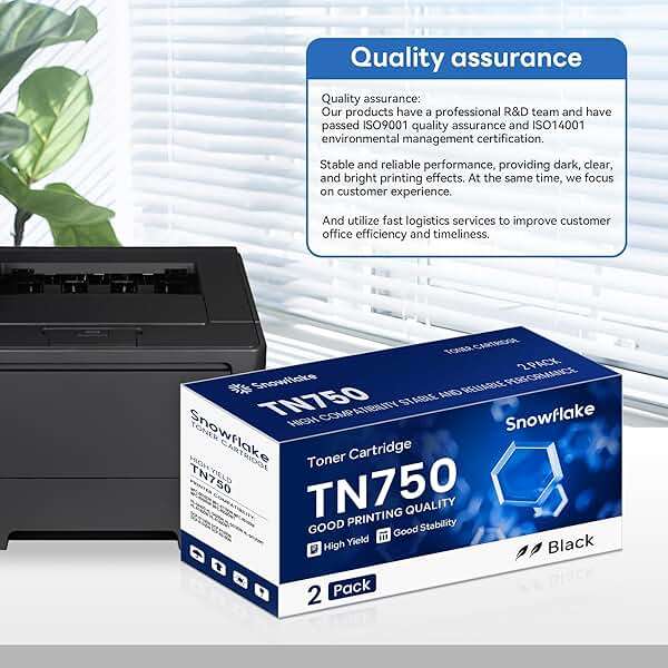 TN750 TN-750 TN-720 TN720 Compatible High-Yield Black Toner Cartridge Replacement for Brother TN-750 TN750 TN-720 MFC-8810DW MFC-8710DW MFC-8950DW (2 Pack) - Image 6