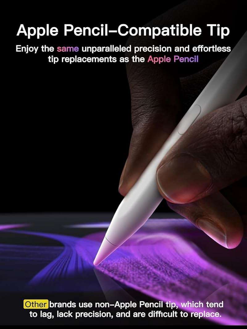 KEEPRO Stylus Pen for iPad 2018-2026, USB-C Fast Charging Pencil, Pixel-Perfect Tilt Sensitivity for iPad 11/10/9/8/7/6/A16, Mini 7/6/5, Air M4/M3/M2 11"/13"/5/4/3, Pro M5/M4 13"/12.9″/11″ - Image 2